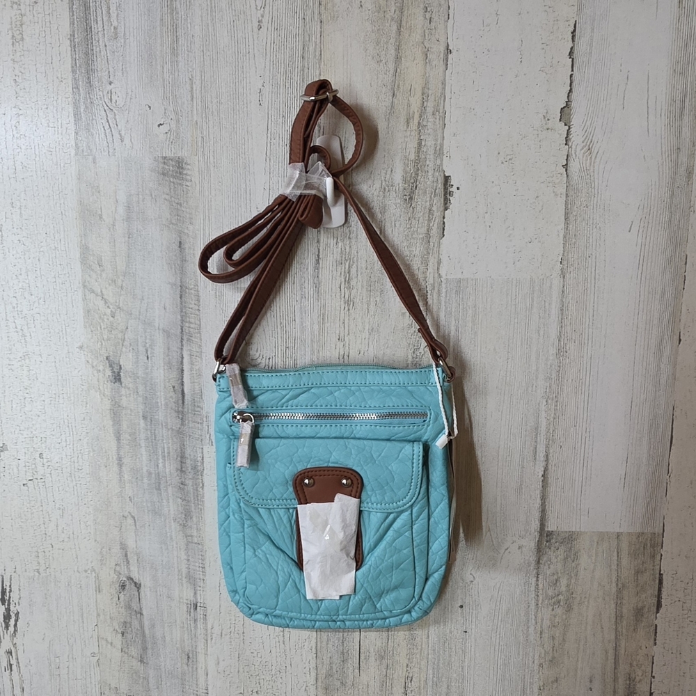Ampere Creations Teal Tiffany Blue  Crossbody Bag Vegan Leather